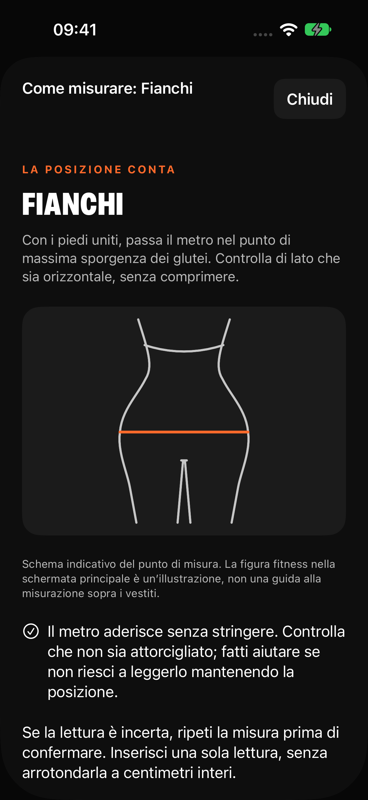 Guida illustrata alla circonferenza dei fianchi